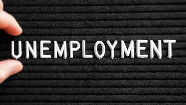 Pinboard with the word Unemployment